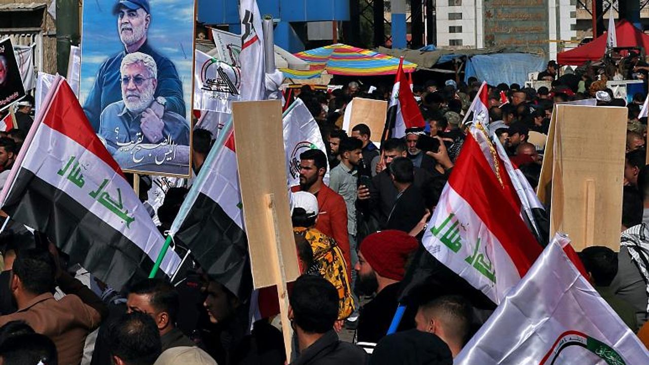 Süleymani ve El-Mühendis'in Ölüm Yıldönümünde ABD Protesto Edildi